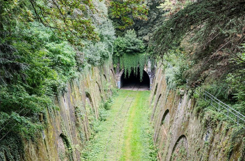 Заброшенная железная дорога "Маленький пояс", утопающая в зелени Парижа