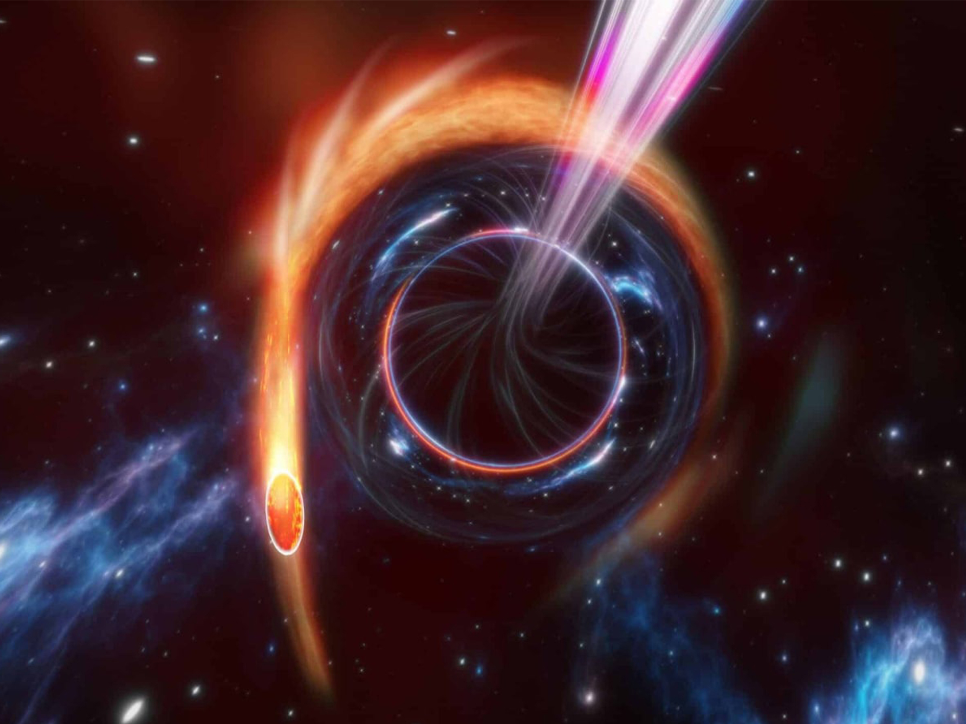 Обнаружено самое далекое разрушение звезды черной дырой
